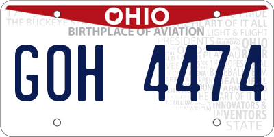 OH license plate GOH4474