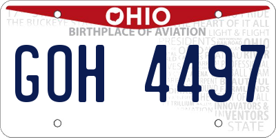 OH license plate GOH4497