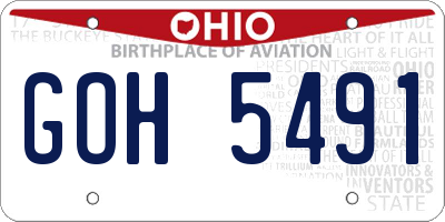 OH license plate GOH5491