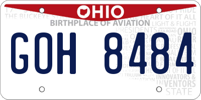 OH license plate GOH8484
