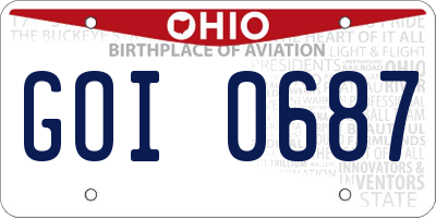 OH license plate GOI0687