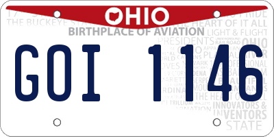OH license plate GOI1146