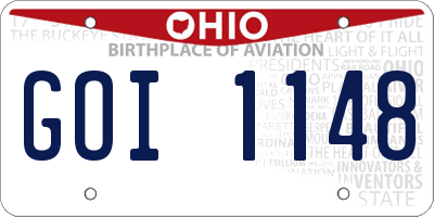 OH license plate GOI1148