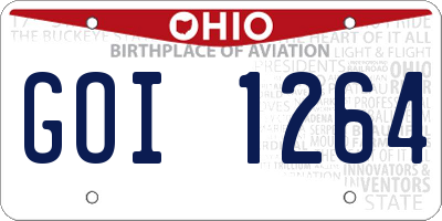 OH license plate GOI1264