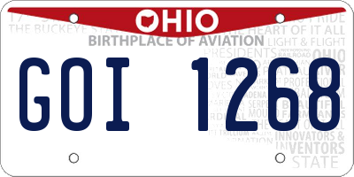 OH license plate GOI1268