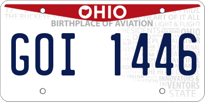 OH license plate GOI1446