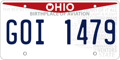 OH license plate GOI1479