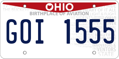 OH license plate GOI1555