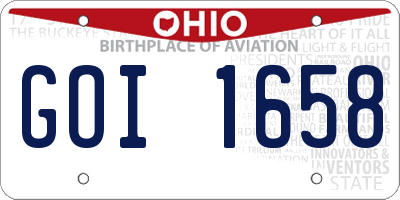 OH license plate GOI1658