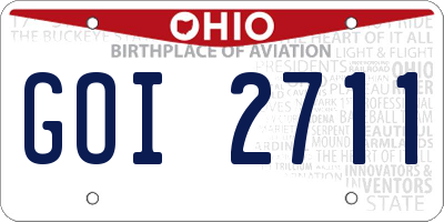 OH license plate GOI2711
