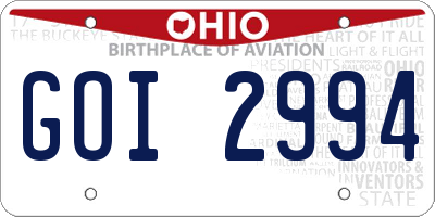 OH license plate GOI2994