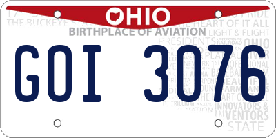 OH license plate GOI3076