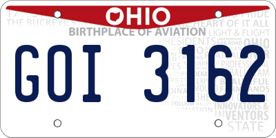 OH license plate GOI3162