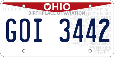 OH license plate GOI3442