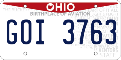 OH license plate GOI3763