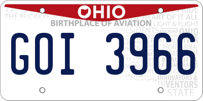 OH license plate GOI3966