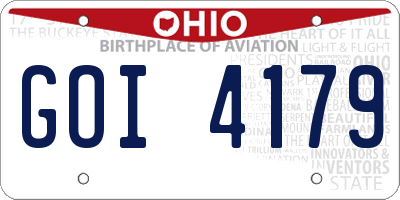 OH license plate GOI4179