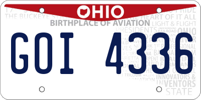 OH license plate GOI4336