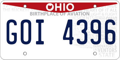 OH license plate GOI4396