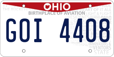 OH license plate GOI4408