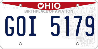 OH license plate GOI5179