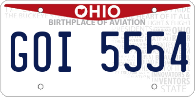 OH license plate GOI5554