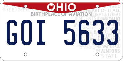 OH license plate GOI5633