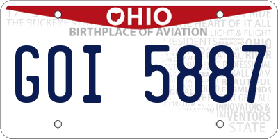 OH license plate GOI5887