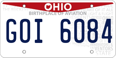 OH license plate GOI6084