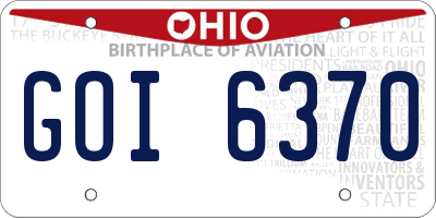 OH license plate GOI6370