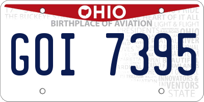 OH license plate GOI7395