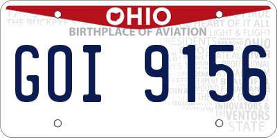 OH license plate GOI9156