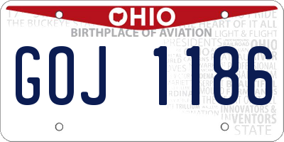 OH license plate GOJ1186