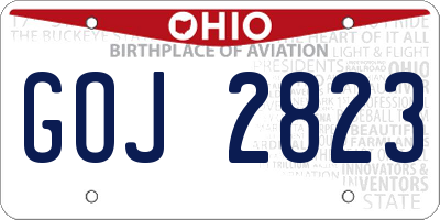 OH license plate GOJ2823
