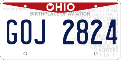 OH license plate GOJ2824