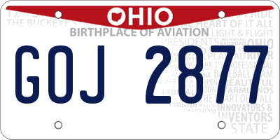 OH license plate GOJ2877