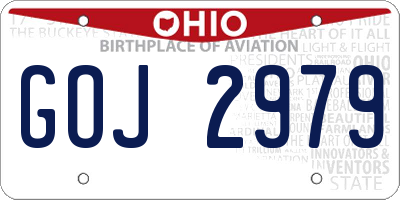 OH license plate GOJ2979