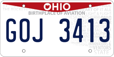 OH license plate GOJ3413