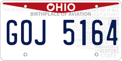 OH license plate GOJ5164