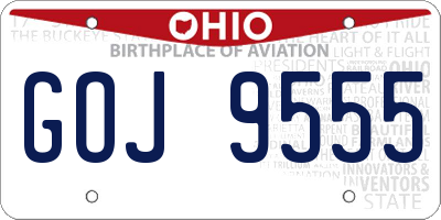 OH license plate GOJ9555