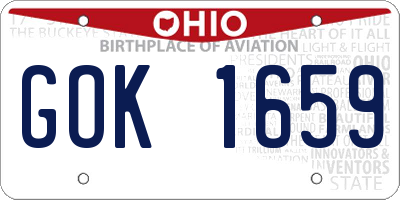 OH license plate GOK1659
