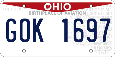 OH license plate GOK1697