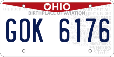 OH license plate GOK6176