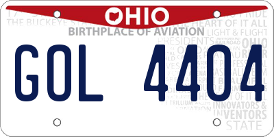 OH license plate GOL4404