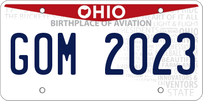 OH license plate GOM2023