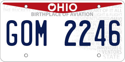 OH license plate GOM2246