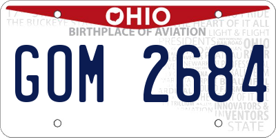 OH license plate GOM2684