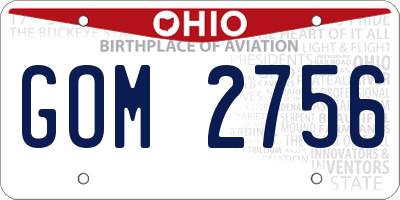 OH license plate GOM2756