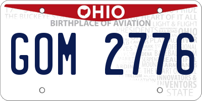 OH license plate GOM2776