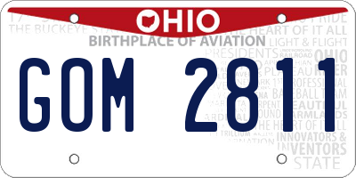OH license plate GOM2811